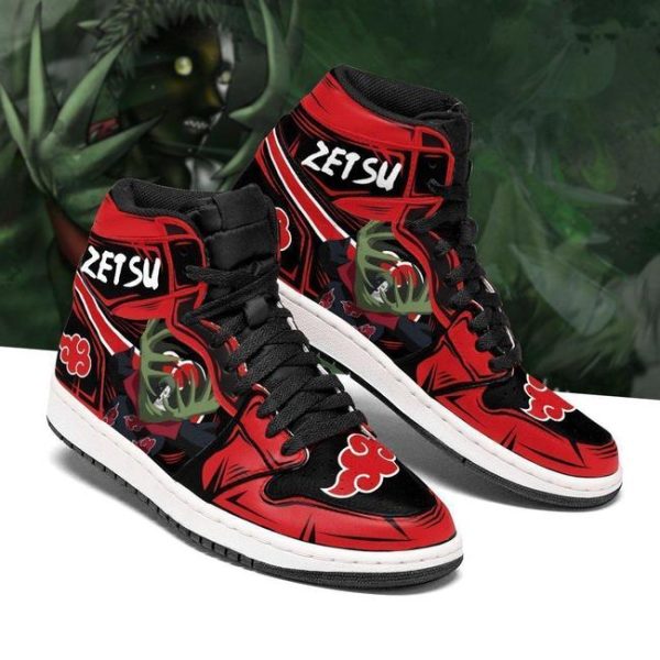 Akatsuki Zetsu Naruto Anime High Air Jordan 1S Shoes Sneakers For Men Women Ht