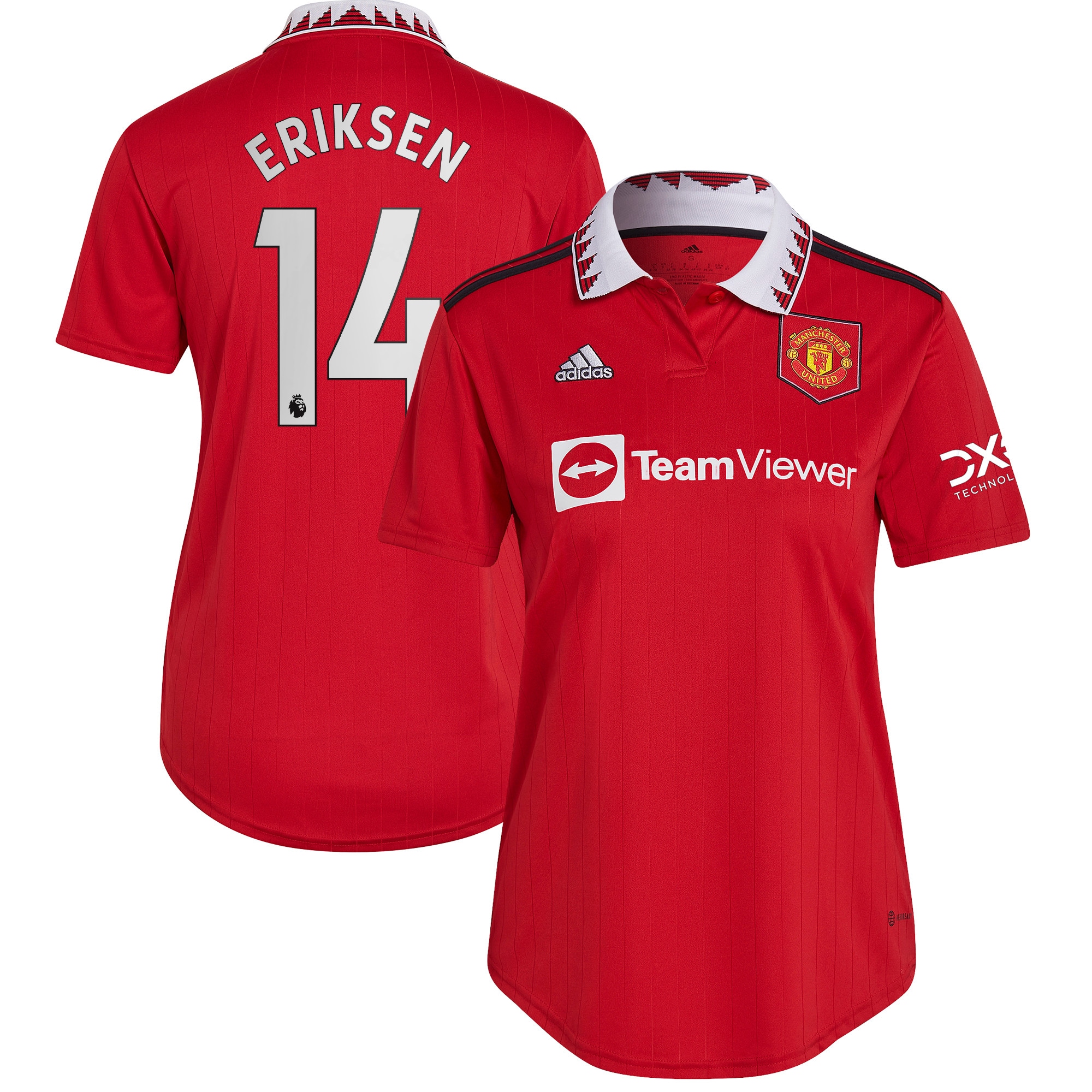 Christian Eriksen Manchester United Women's 2022/23 Home Replica Player Jersey – Red