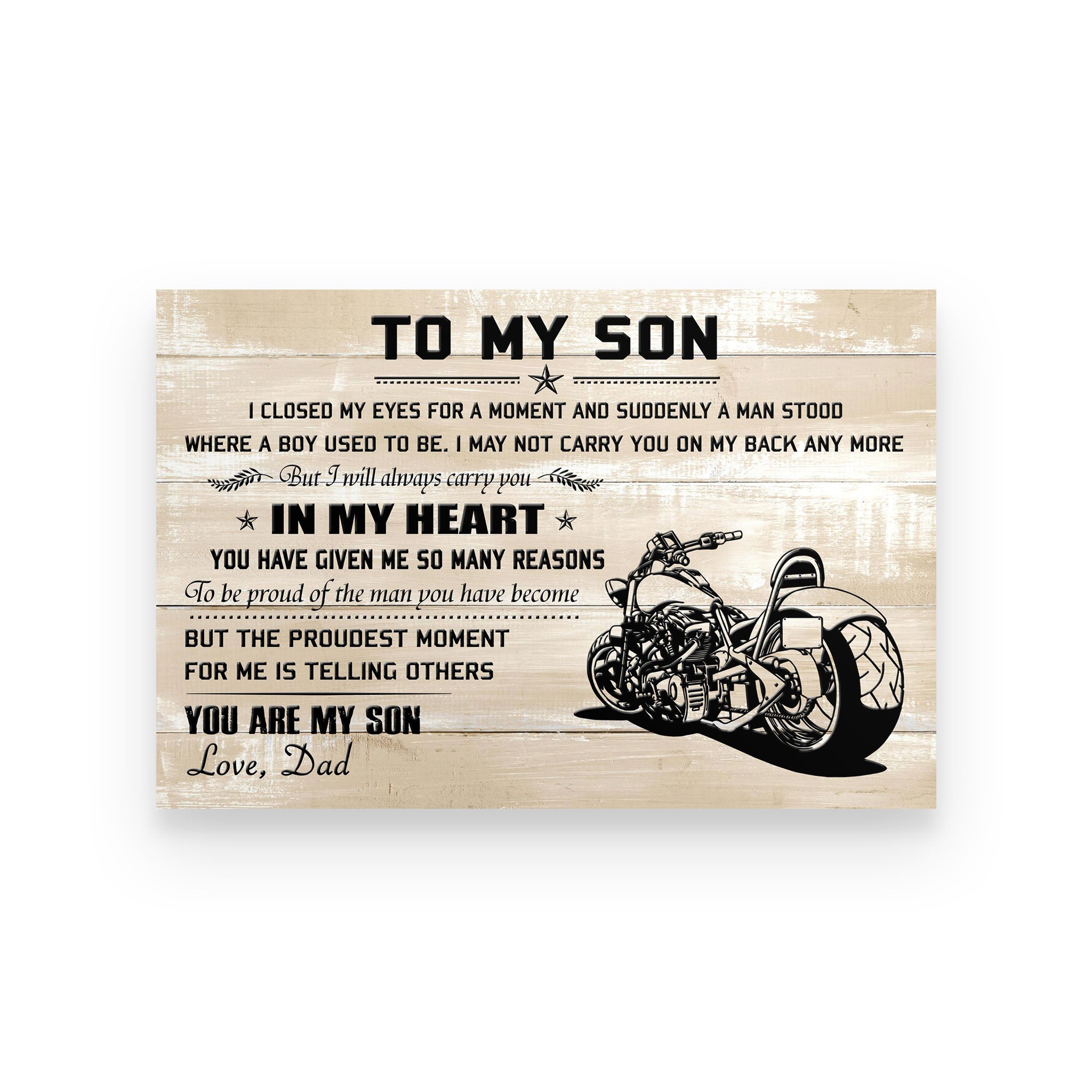 biker poster dad to son you are my son vs3