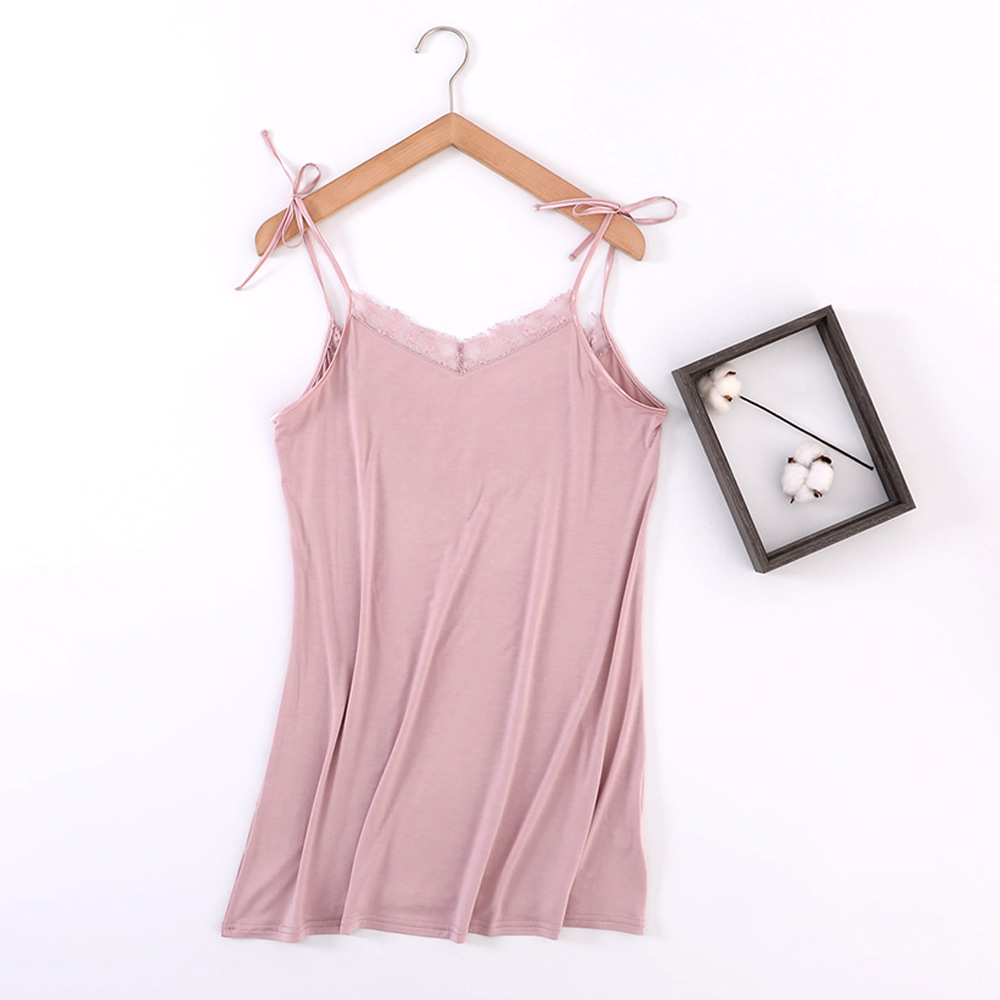 Women Sexy Lingerie Lace Sleeping Dress Nightdress Sleeveless Spaghetti Strap Nightgown Soft Solid Sleepwear Night Gown alx