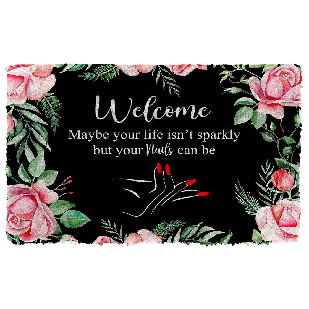 Gearhumans 3D Welcome Nails Salon Doormat