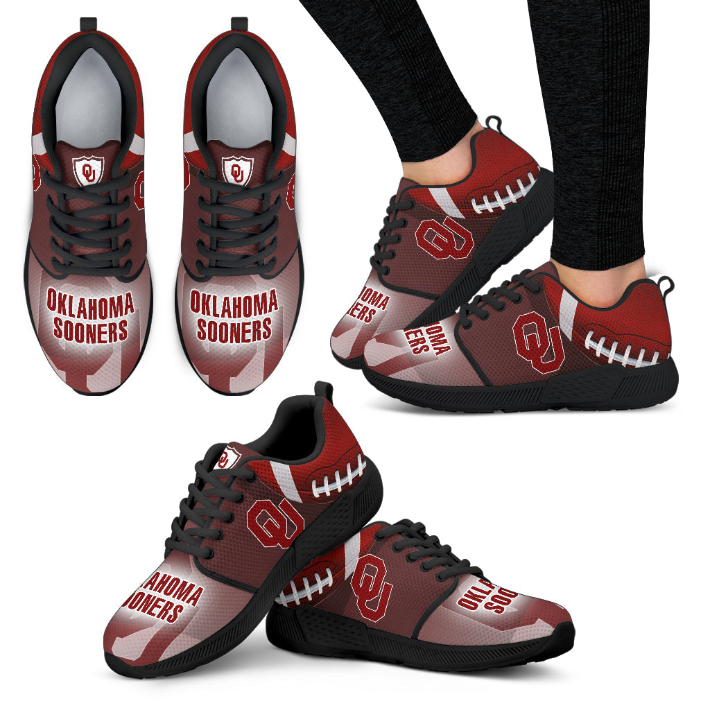 Special Oklahoma Sooners Running Sneakers For Football Fan