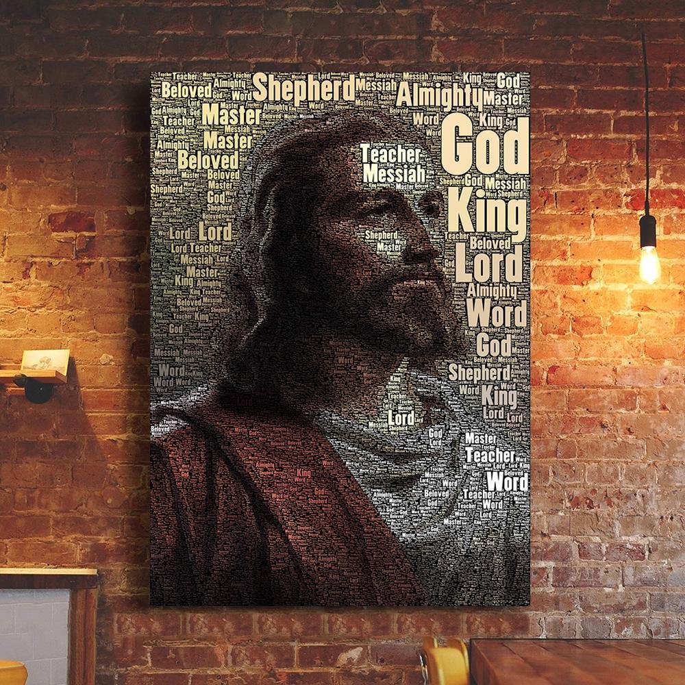 Jesus Christ Typography Poster Good Friday He Is Risen Easter Decorations Home Decor