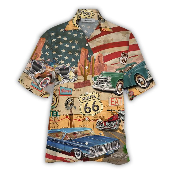 Us Route 66 Hawaiian Shirt | Unisex | Adult | Hw5736