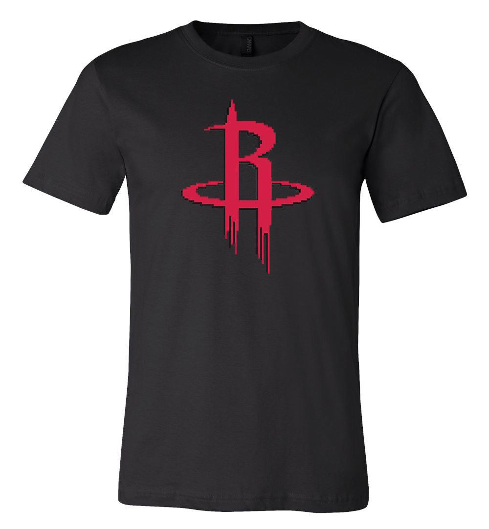 Houston Rockets 8 Bit Retro Tecmo Logo T Shirt