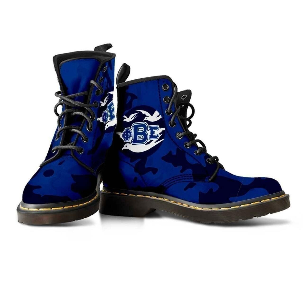 Phi Beta Sigma Leather Boots Fashion Women Boots Shoes Shoes3878