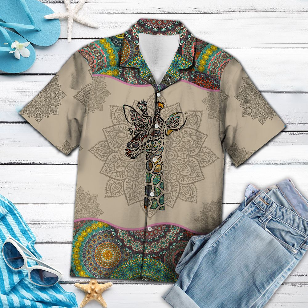 Giraffe Mandala Hawaii Shirt Ha18846