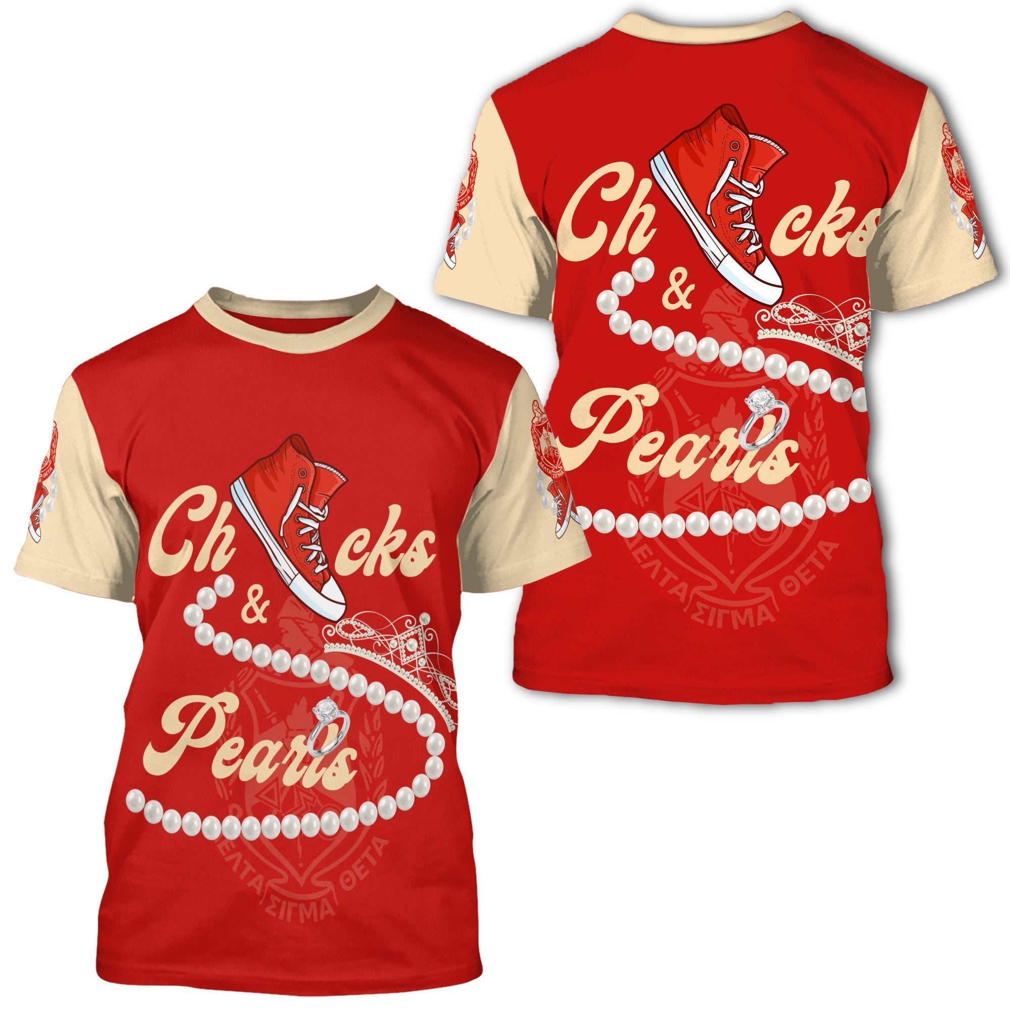 Greeklife T-Shirt – Delta Sigma Theta Chucks And Pearls Greeklife T-Shirt K.H Pearls