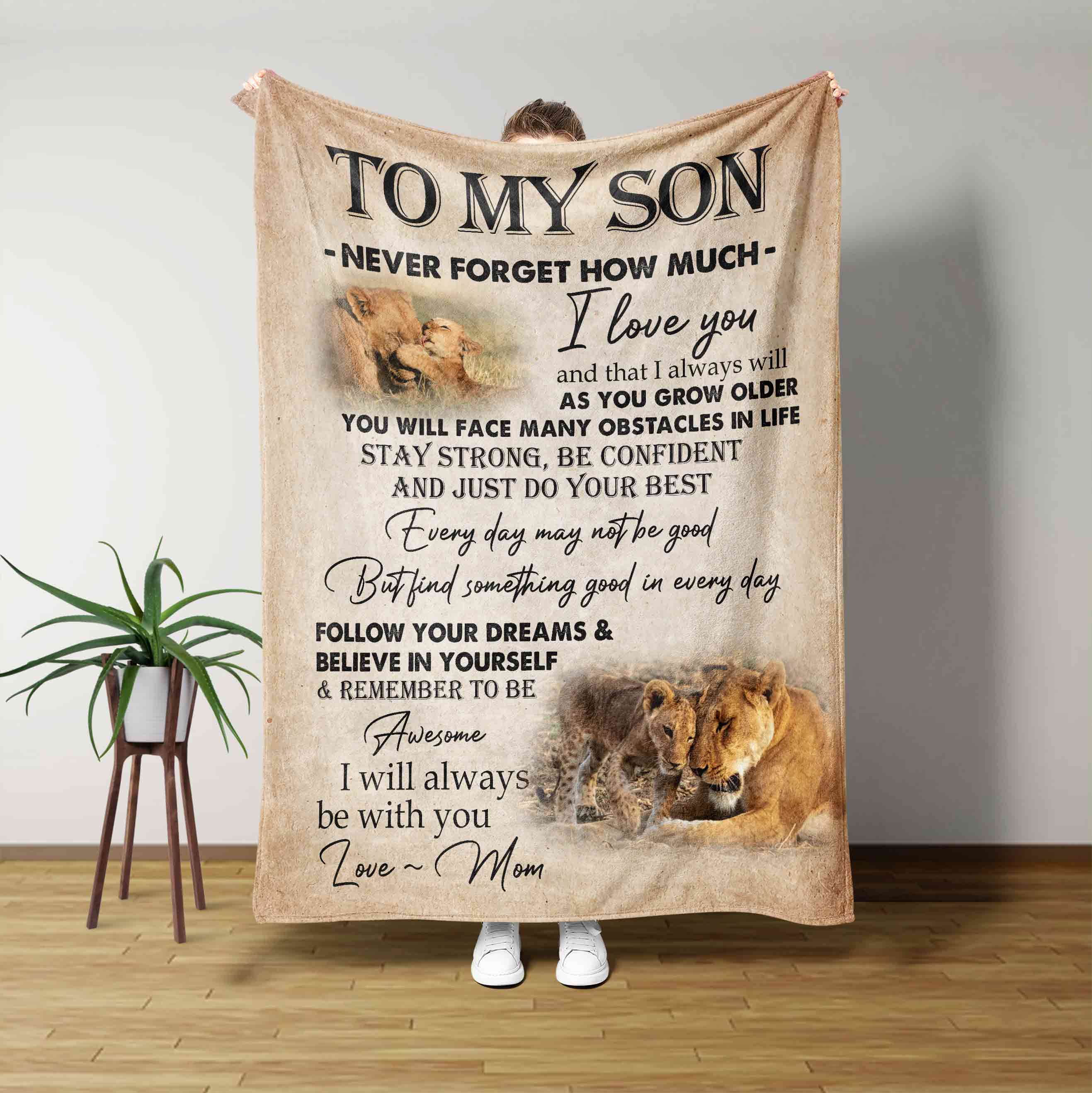 To My Noah Blanket, Lion Blanket, Custom Name Blanket, Family Blanket, Gift Blanket