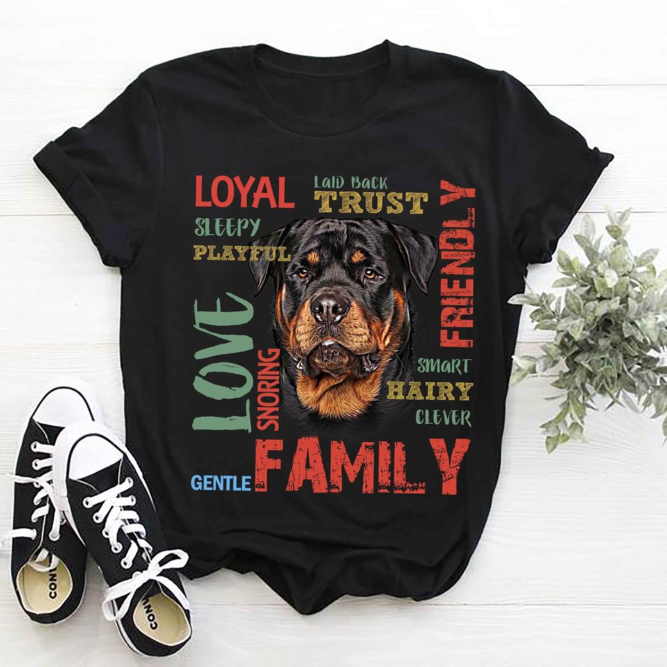 Rottweiler Loyal Sleepy Playful Love Gentle Family Standard/Premium T-Shirt