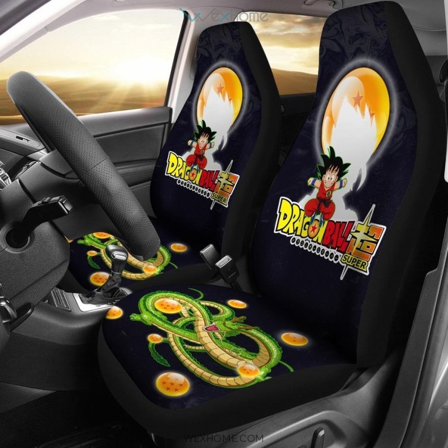 Goku Jumping Shenron Dragon Ball Anime Art Car Seat Covers