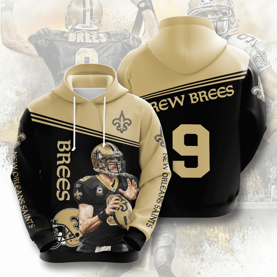 Drew Brees New Orleans Saints New Orleans Saints 43 Unisex 3D Hoodie Gift For Fans