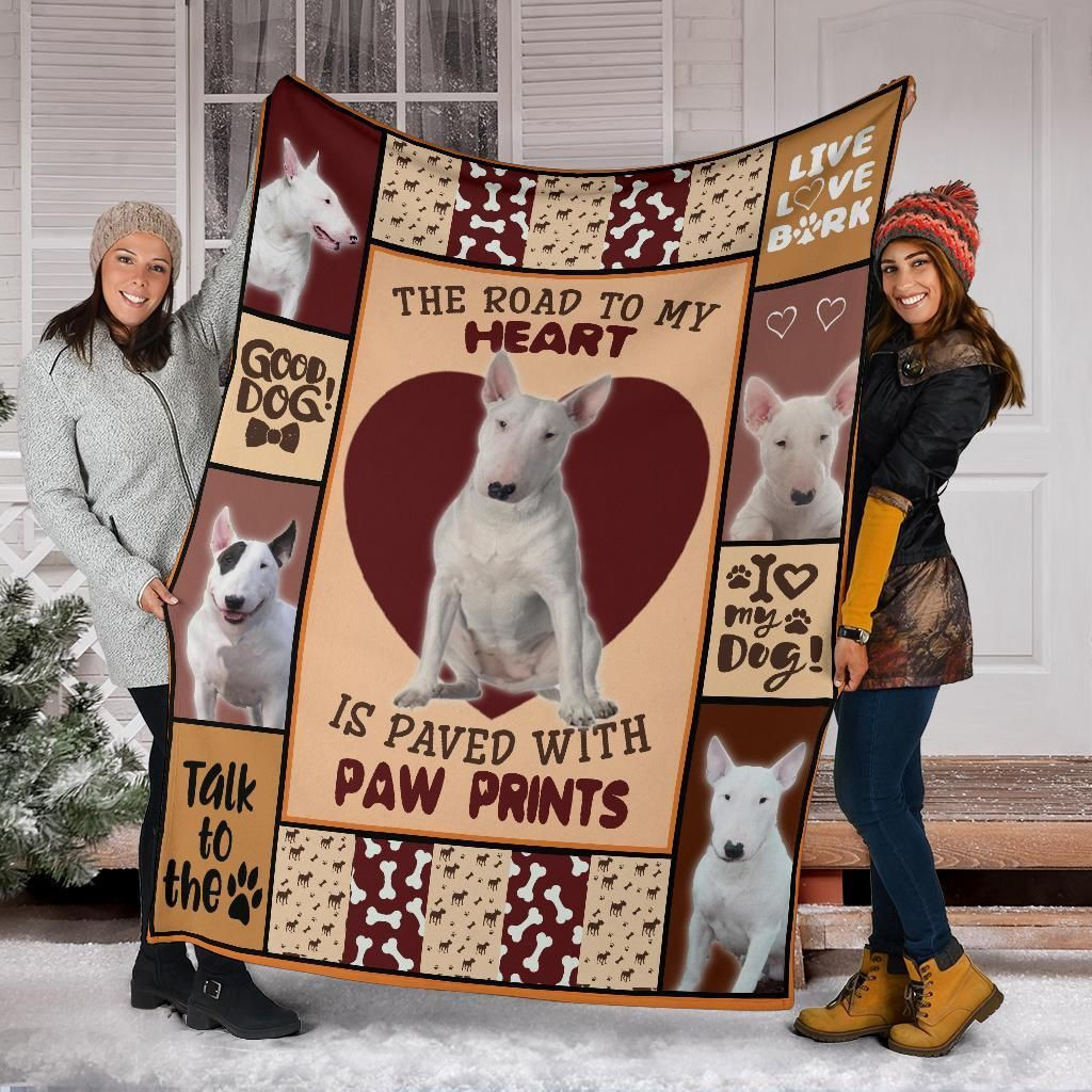 Bull Terrier Blanket, Christmas Gift, Dog Lover Blanket