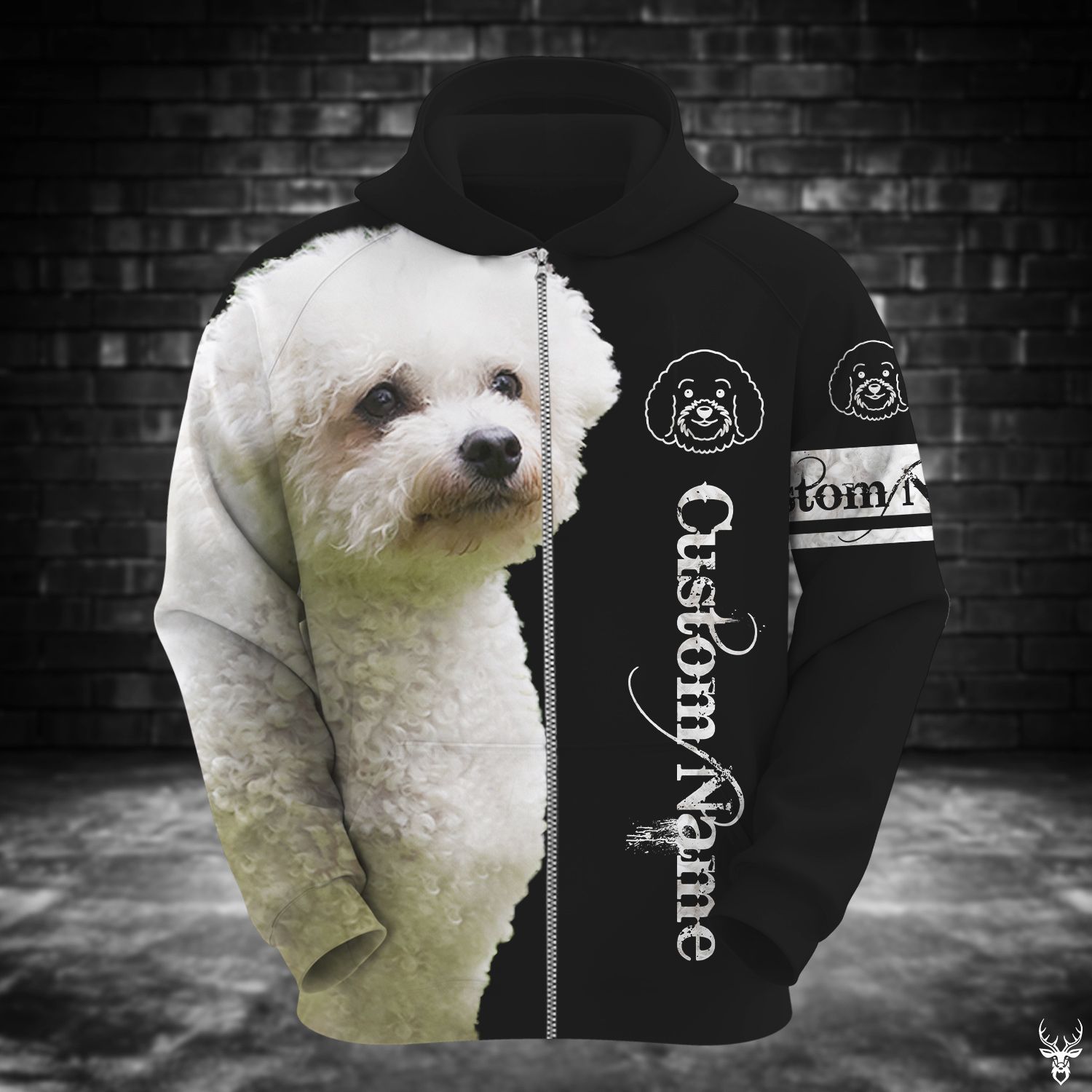 Bichon Custom Name Hoodie QQ NXD312008F04HC