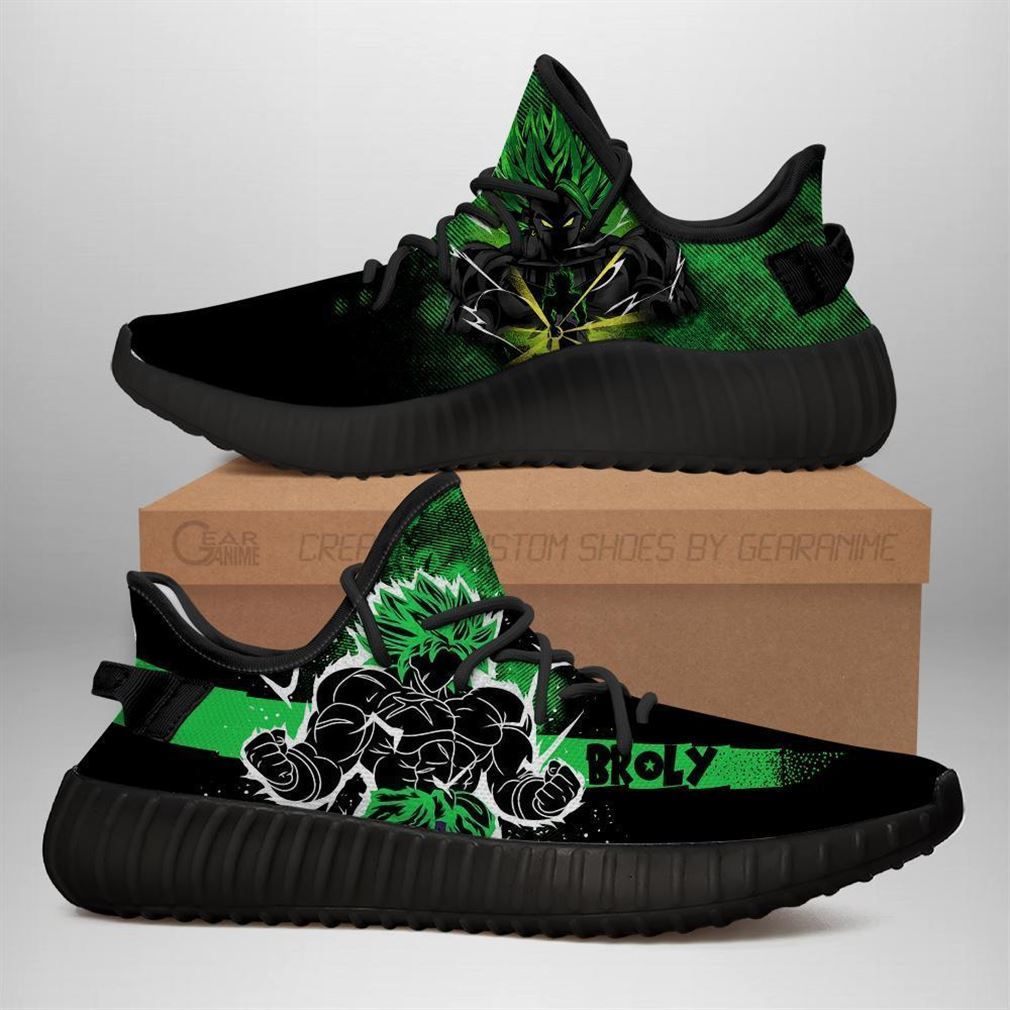 Super Broly Yz Silhouette Dragon Ball Z Anime Yeezy Black Shoes Sport Sneakers – Yeezy Shoes