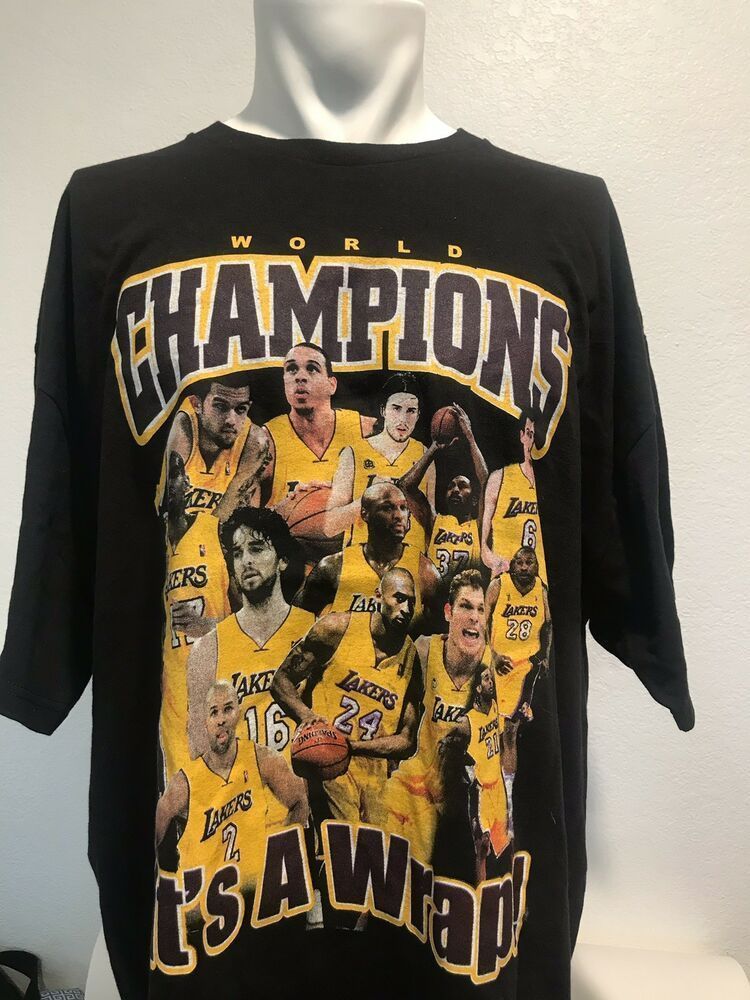 2010 Lakers Championship Kobe Black Shirt 2 X Bootleg Rap Tee Rap Tshir Shirt