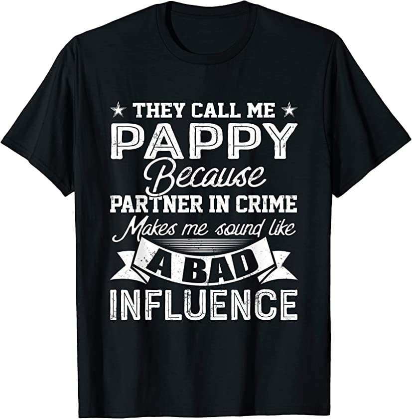 Vintage They Call Me Pappy Because Partner In Crime T-Shirt