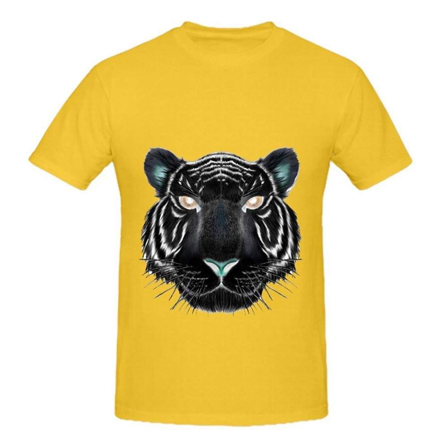 Tiger Men O Neck Music Shirts Cheap Fashion Short Sleeved T-Shirt