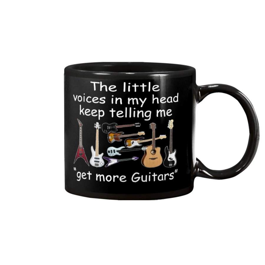 The voices in my head telling me get more guitars  mug