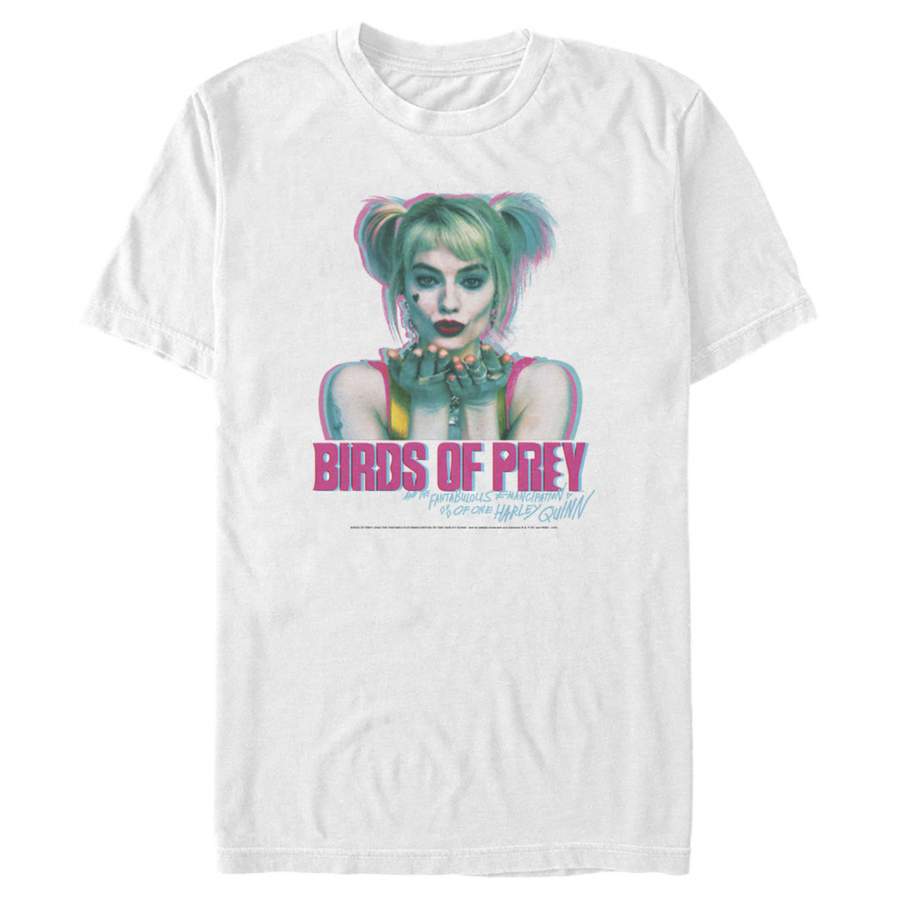 Birds of Prey Men’s Harley Quinn Blur  T Shirt