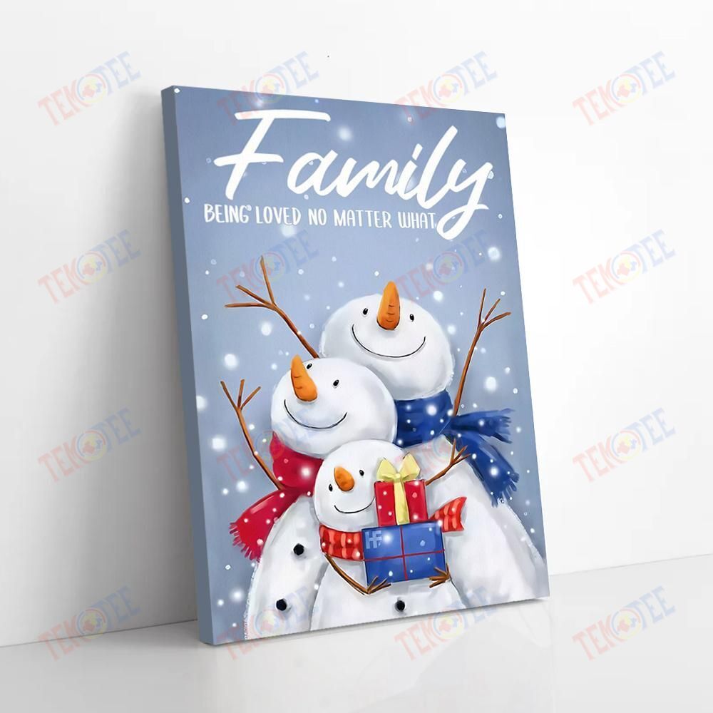 Best Canvas Prints Snowman Family Being Loved No Matter What Christmas Canvas Elegant Minimalist Wall Art