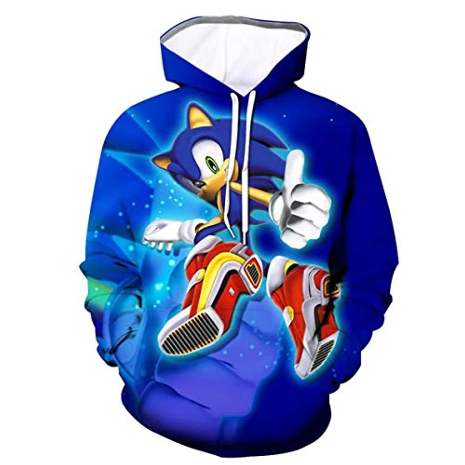 Cartoon Games Sonic Hoodie – Sonic the Hedgehog Blue 3D Print Pullover Hoodie