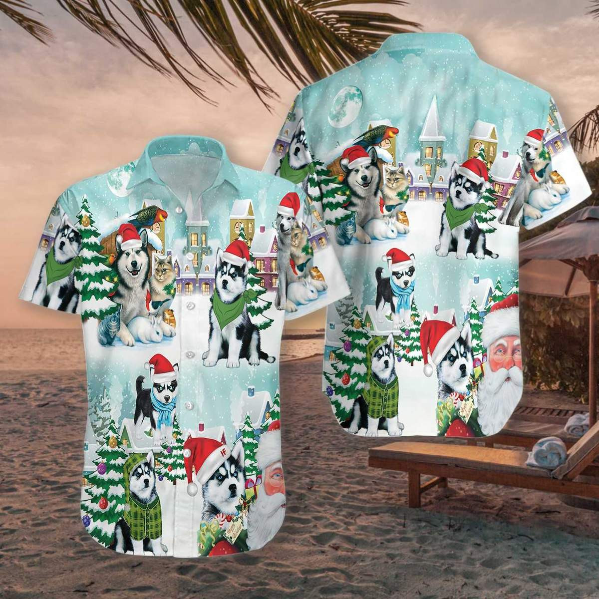 Merry Husky Hawaii Shirt Unisex Adult Ha61862