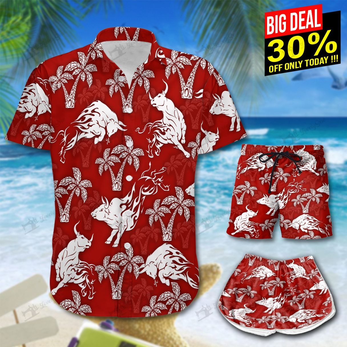 Bull Rodeo Tattoo Hawaiian Shirt Shorts Ha41353