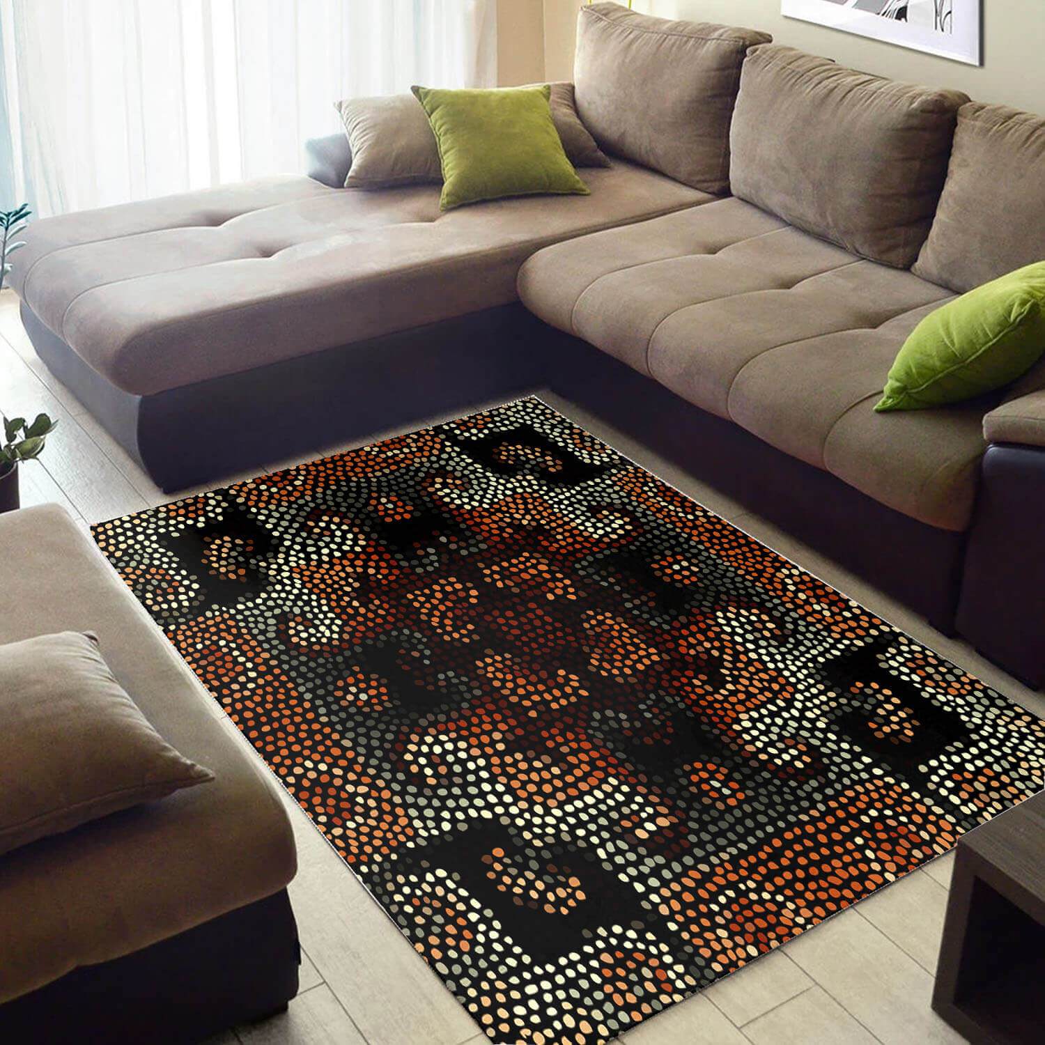 Modern African Rug Beautiful Afrocentric Seamless Pattern African Themed Rugs African Living Room Decor WBG3517