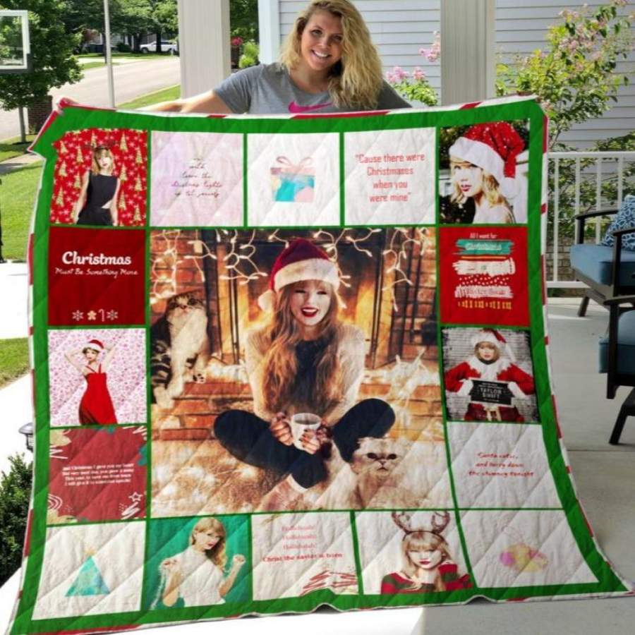 Taylor Swift Christmas Quilt Blanket