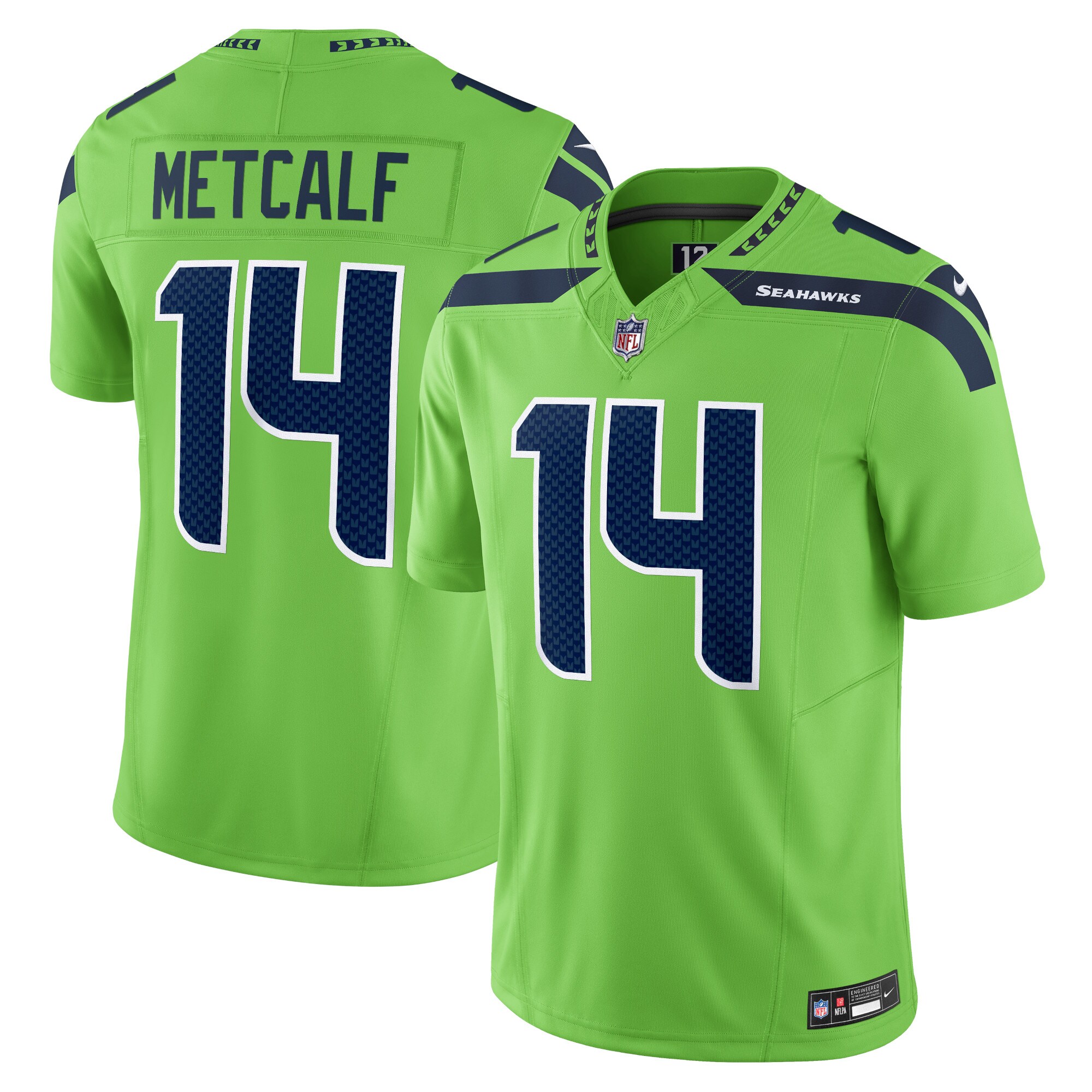 Men’s Seattle Seahawks DK Metcalf Neon Green Vapor F.U.S.E. Limited Jersey