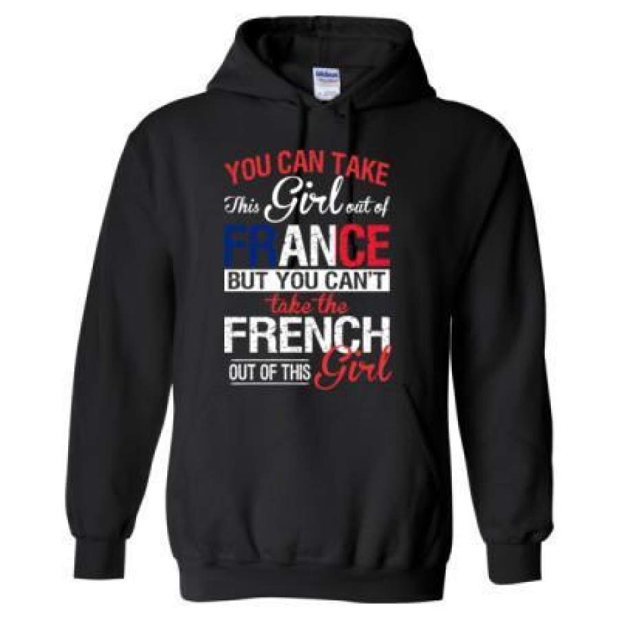 AGR You Can Take The Girl Out Of France But You Cannot Take The French Out Of This Girl – Heavy Blend™ Hooded Sweatshirt