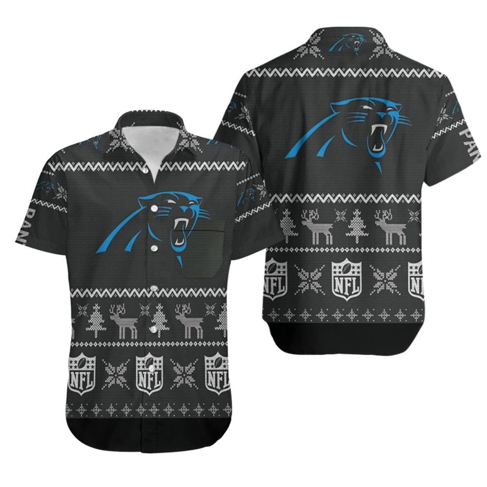 Carolina Panthers Ugly Sweatshirt Christmas 3D Hawaiian Shirt