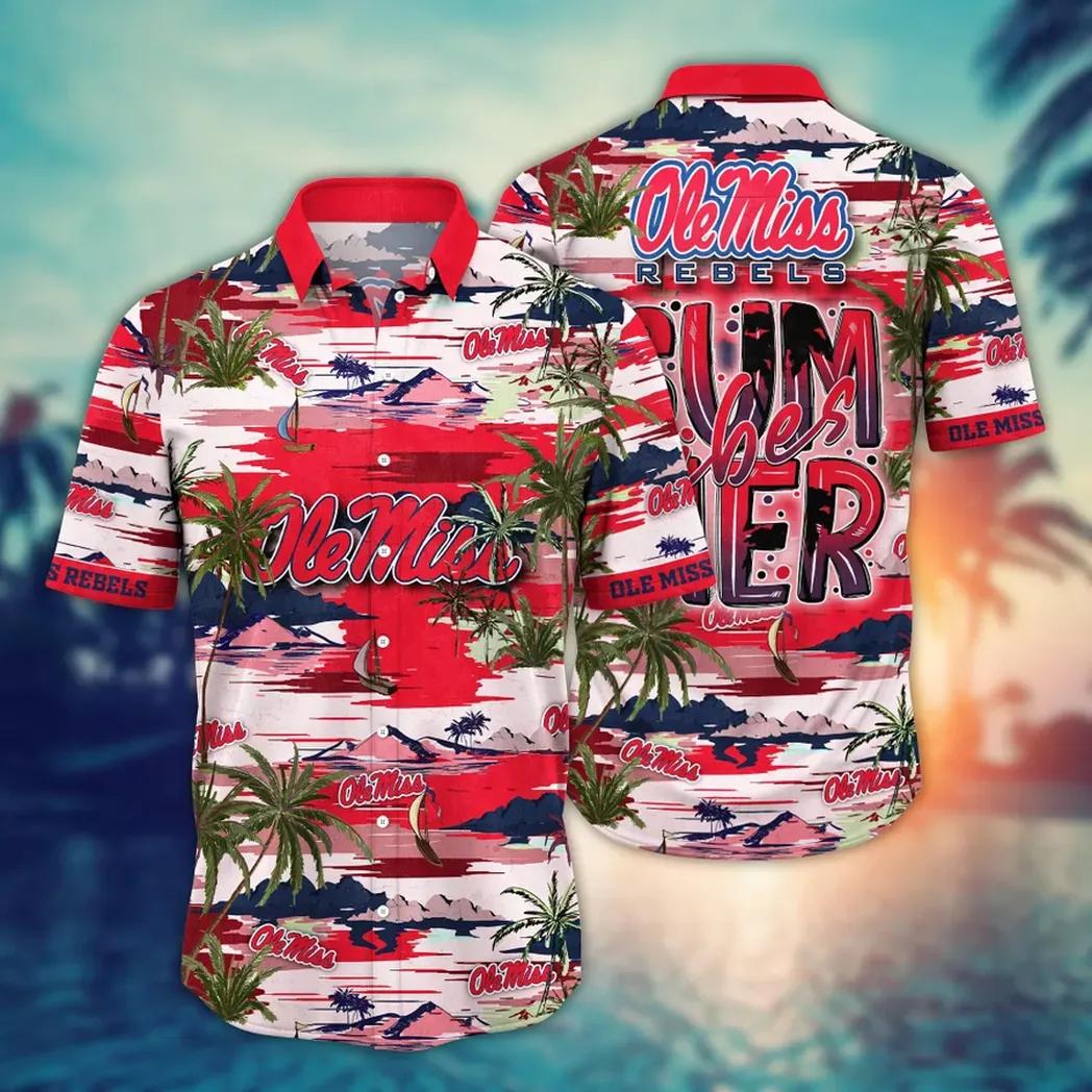 Ole Miss Rebels Ncaa Flower Aloha Hawaiian Shirt 8, Ncaa Hawaiian Shirt