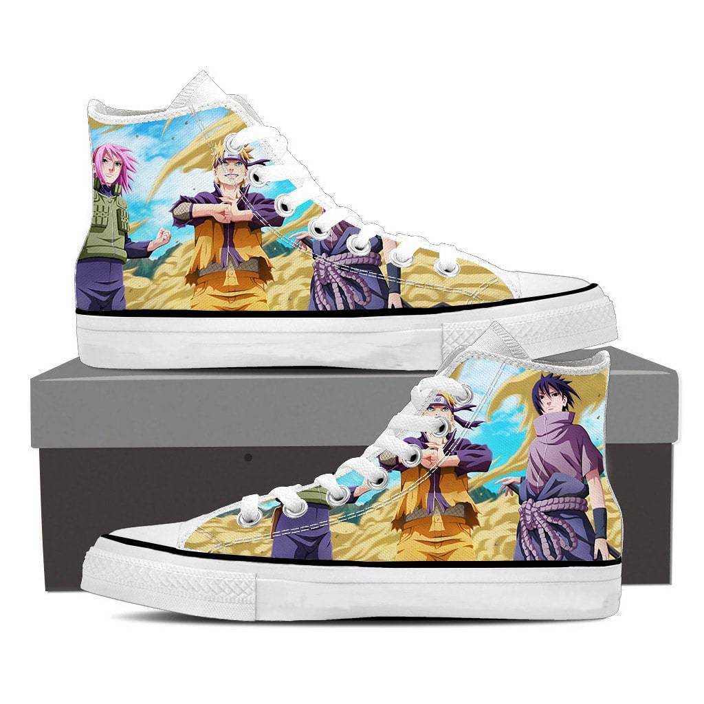 Naruto Sasuke Sakura Teenage Team 7 Powerful Ninjas 3D Shoes