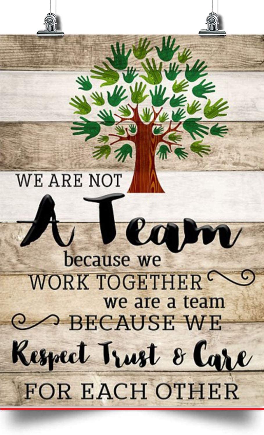 Tree Vertical Poster- We Are A Team – Home Decoration Poster, Wall Poster, Home And Room Decoration, Gifts For Friends And Relatives, Souvenirs.