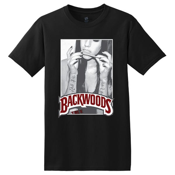 Backwoods Smoking Rolling Girl T-shirt