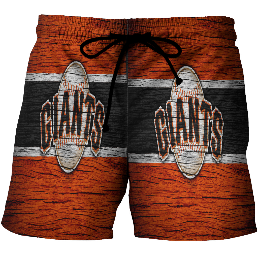 San Francisco Giants Art 24 3D All Over Print Summer Beach Hawaiian Short