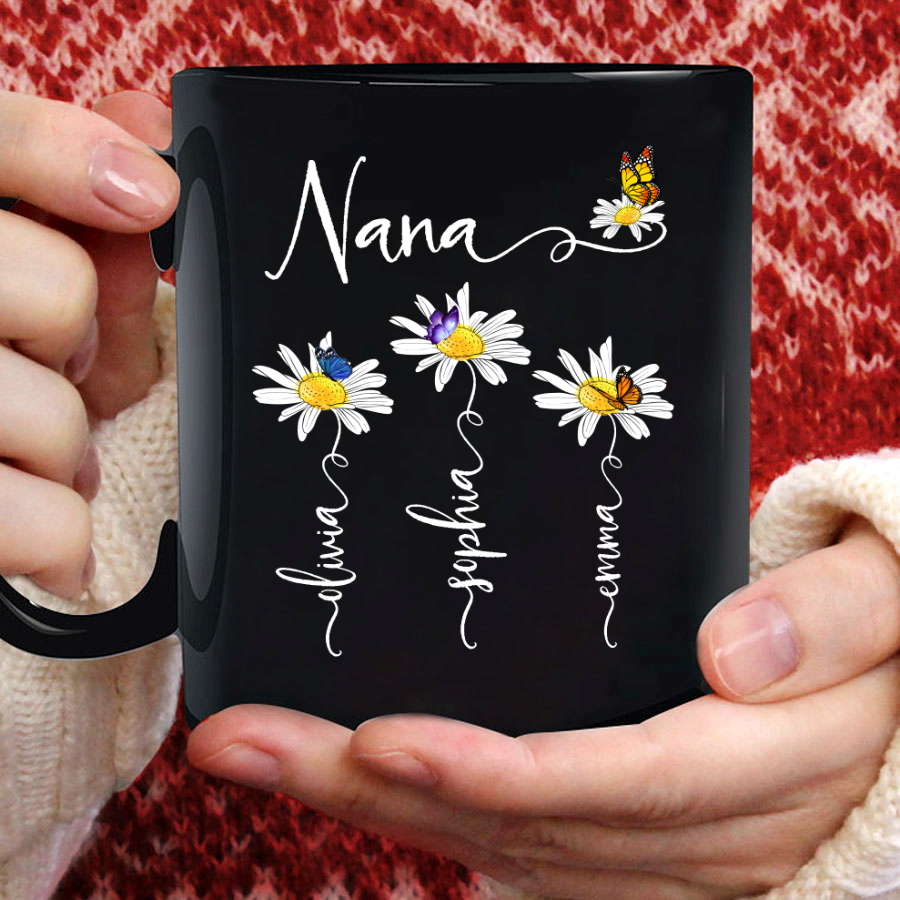 Daisy Grandma Custom Names Mug