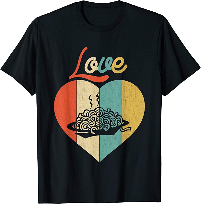 Vintage Retro Love Pasta T-Shirt