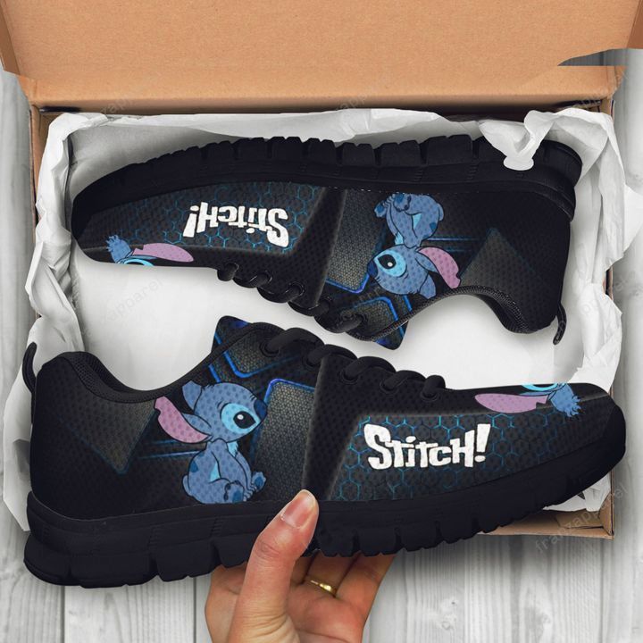 Stitch sneakers Lilo & Stitch Disney ver 2 Print Sneakers, Women’s Sneakers, Handmade Crafted sneaker black Shoes birthday gift Fashion Fly Sneakers TL97