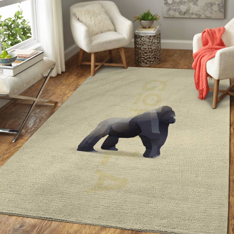 Isometric Gorilla Cute  – Isometric Animals Area Rug Carpet