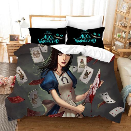 Alice In Wonderland 8 Duvet Cover Pillowcase Home Decor 3D Bedding Set 3