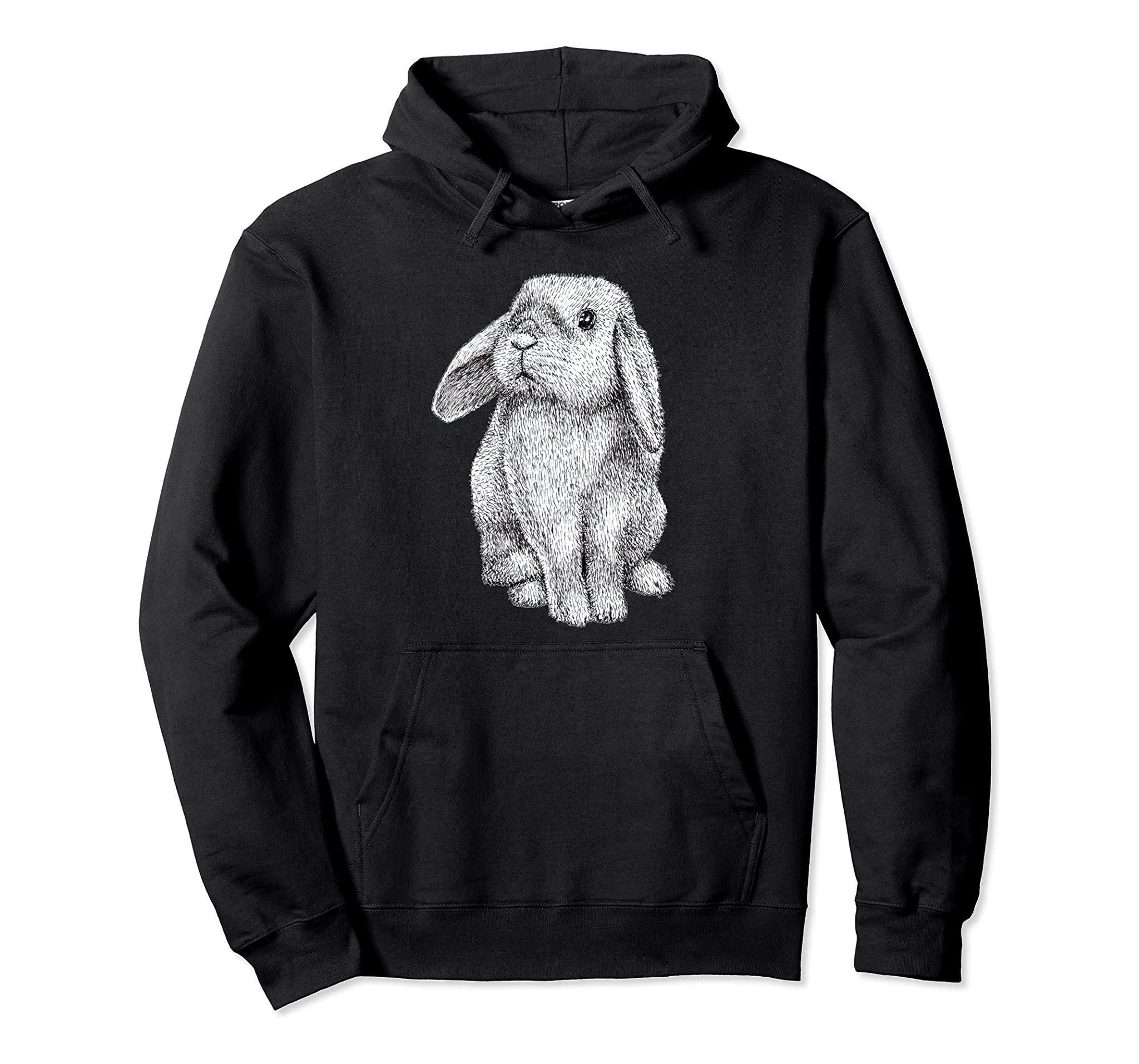 Lop Eared Bunny Rabbit Cute Pullover Hoodie