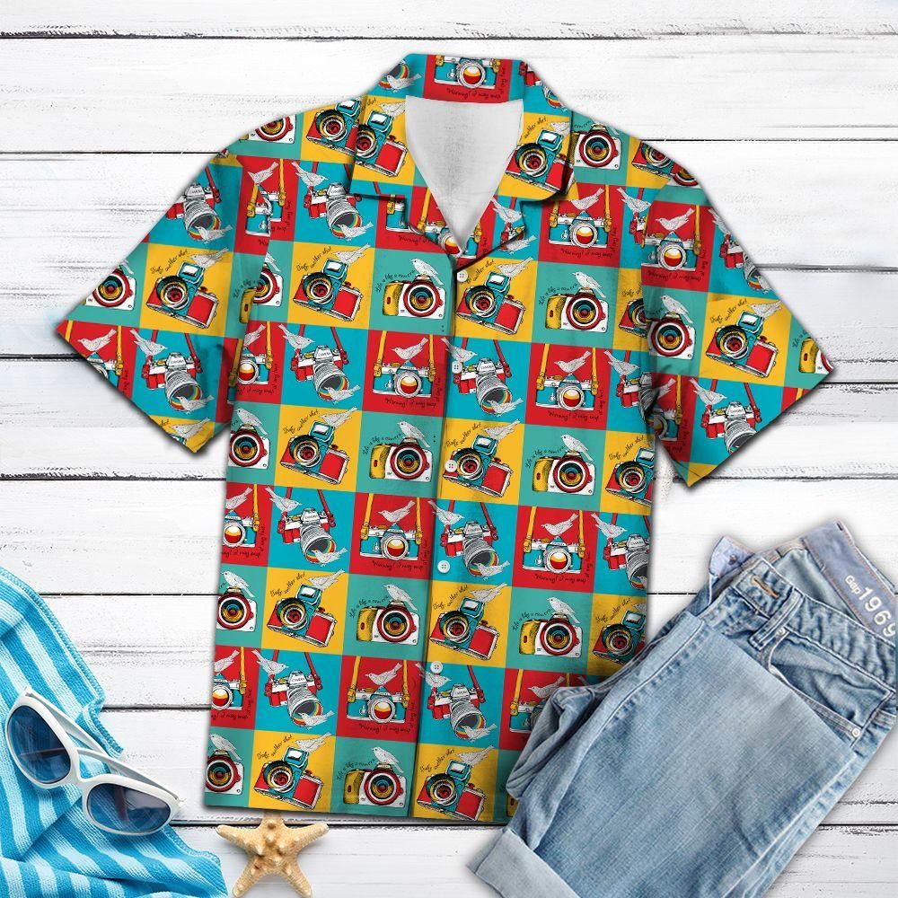 Aloha Shirt Camera Bird Hawaii Ha107237