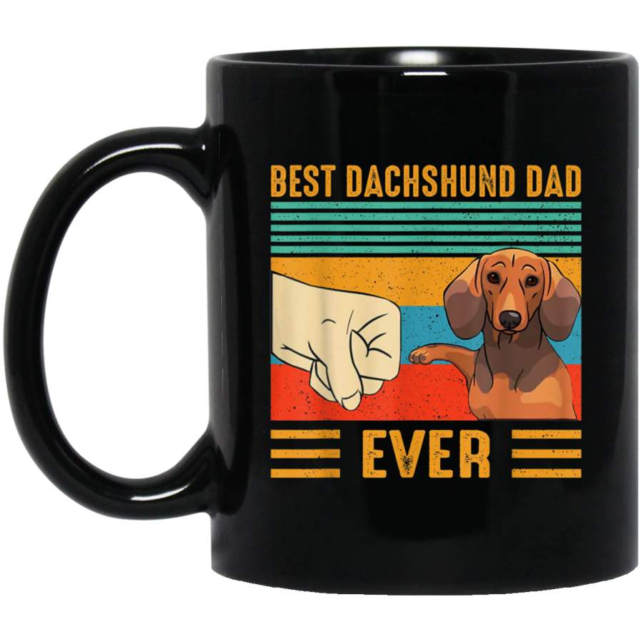 Vintage Best dachshund Dad Ever Bump Fit Mug