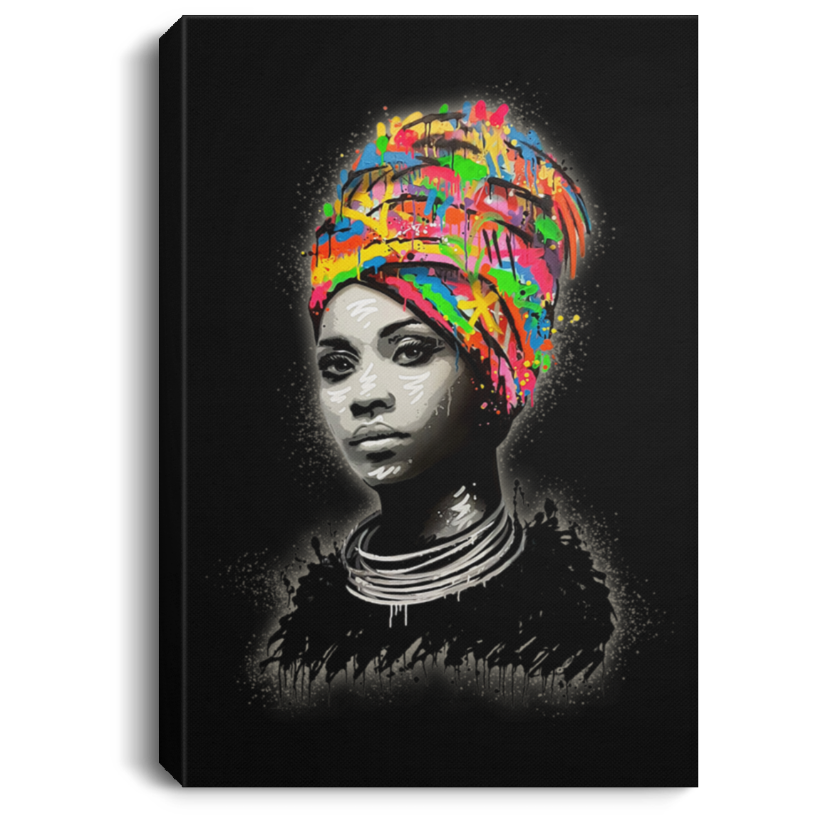 African American Canvas – Black Women Colorful Art For Living Room Home Decor