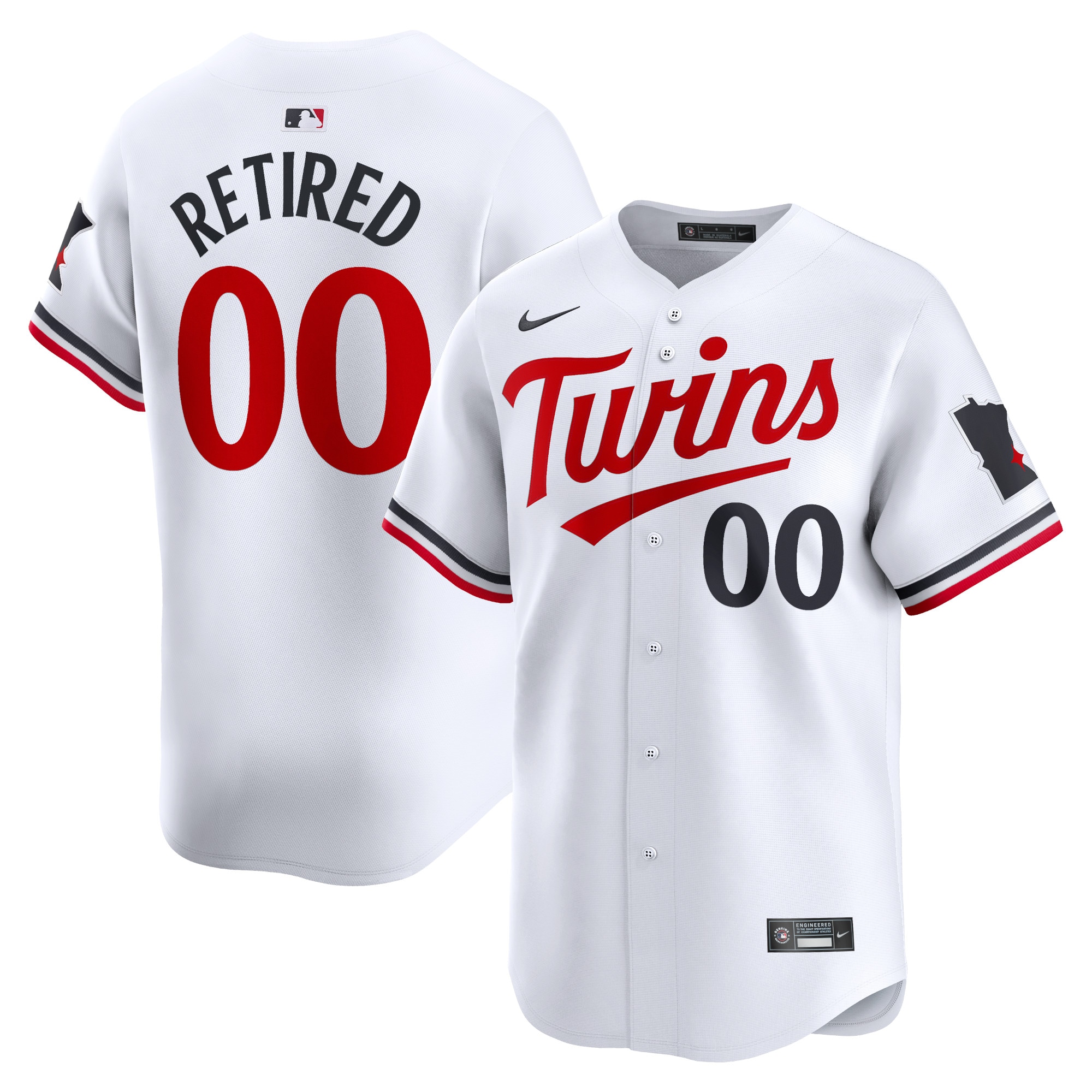 Minnesota Twins Home Limited Pick-A-Player Retired Roster Jersey – White