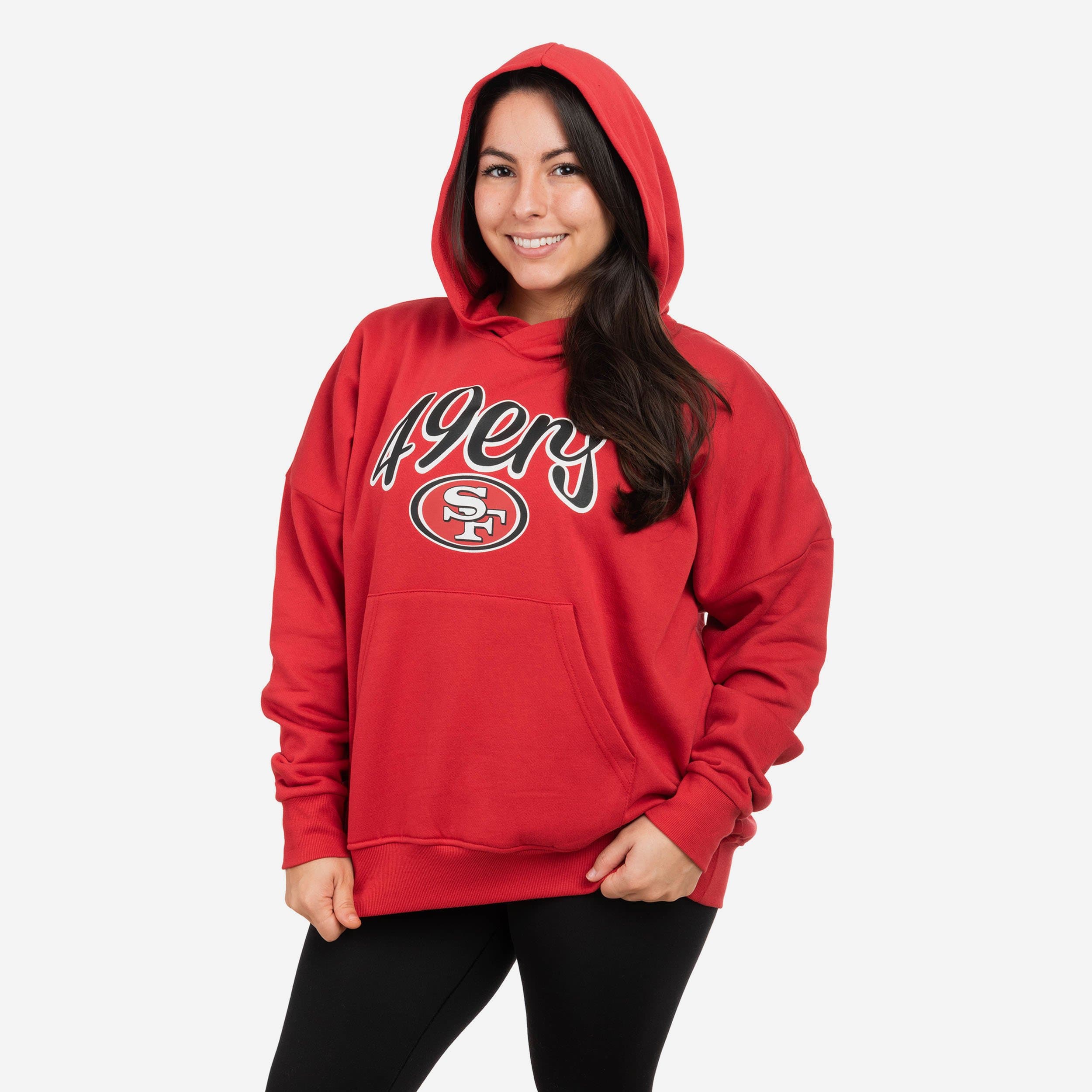 San Francisco 49Ers Womens Solid Oversized Hoodie