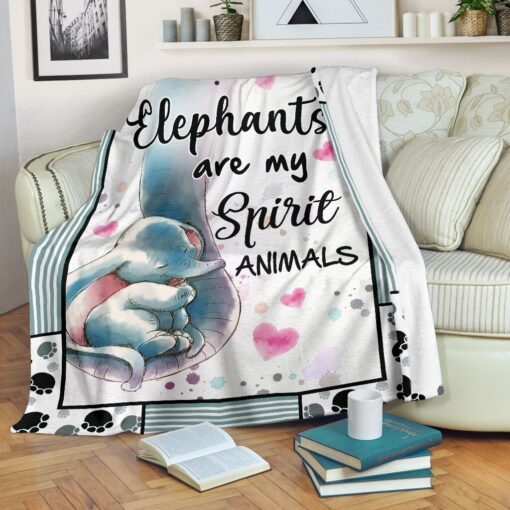 Elephants Are My Spirit Animals Soft Cozy Lightweight Premium Blanket